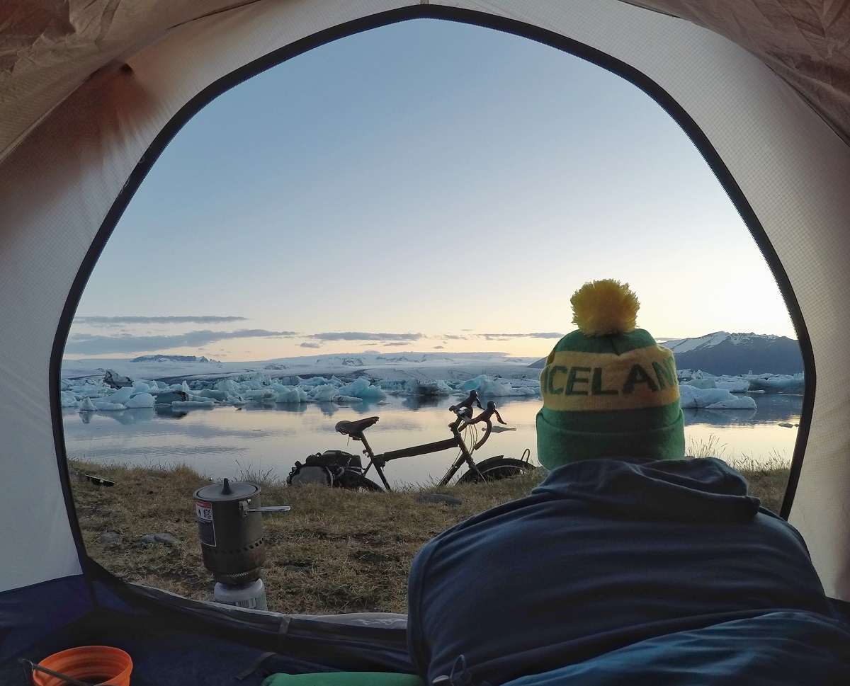 Aaron Dixon bike camping paradise.