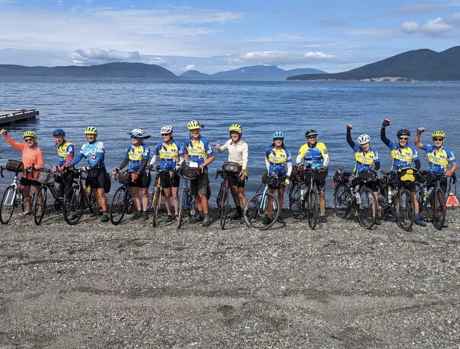 group on beach