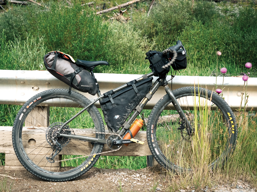 Fully loaded Stargazer with front, frame, and rear bags.