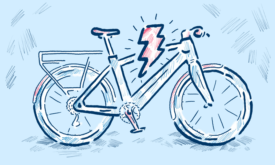 eBike illustration by Levi Boughn