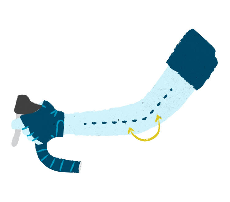 Elbow position_biking_Illustration by Daniel Mrgan