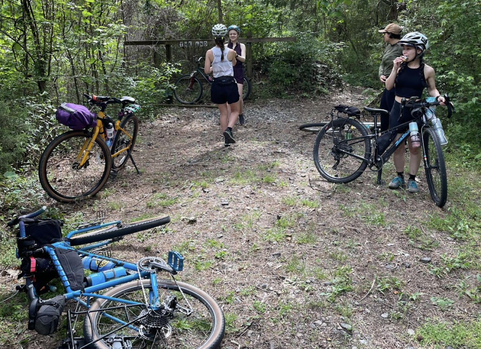 women with bikes