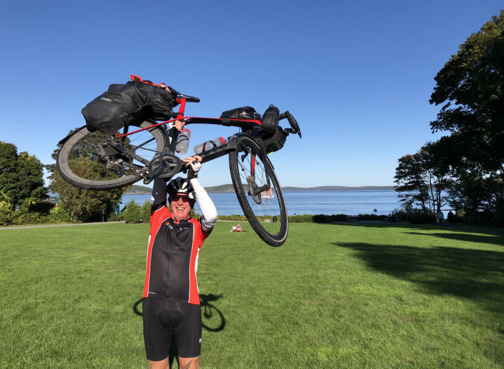 rider lifting bike