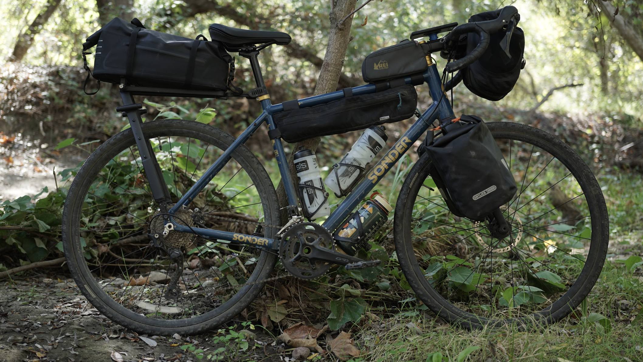 a bike loaded for a bike tour