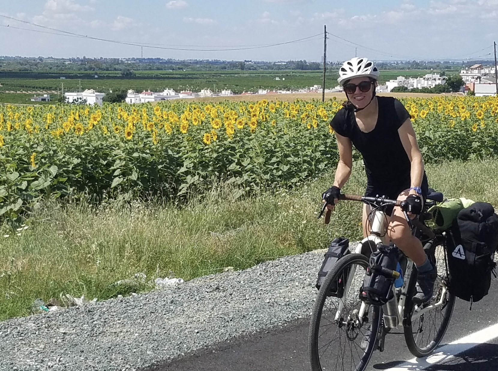 cyclist on a road 