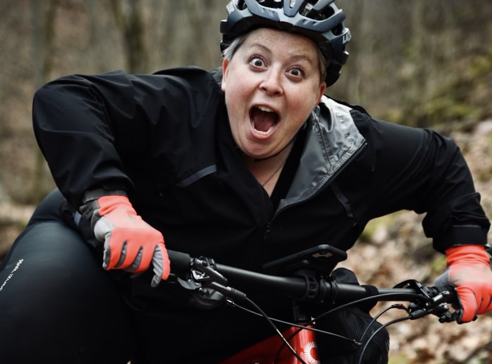 plus size woman on a bike