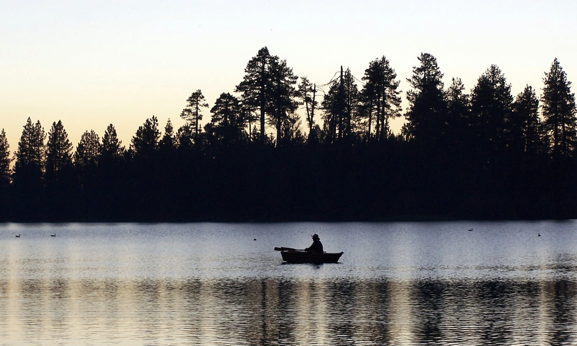 sunset on a lake